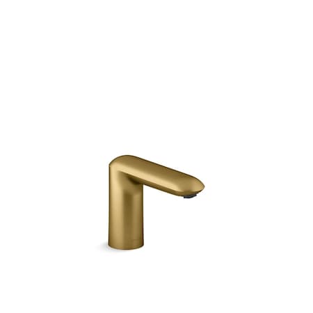 Kohler Kumin Touchless Faucet With Kinesis Sensor Technology, Ac-Powered In Vibrant Brushed Moderne Brass 103K36-SANA-2MB